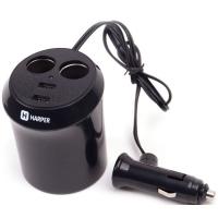 Разветвитель прикуривателя HARPER DP-186 разветвитель на 2 выхода + 2 USB купить ЦИТ Разветвитель прикуривателя HARPER DP-186 разветвитель на 2 выхода + 2 USB фото