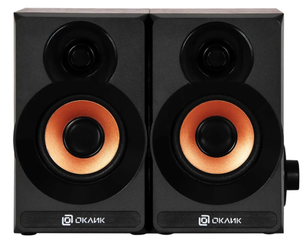 Колонки Оклик OK-161 2.0 черный/вишня 6Вт купить ЦИТ Колонки Оклик OK-161 2.0 черный/вишня 6Вт фото