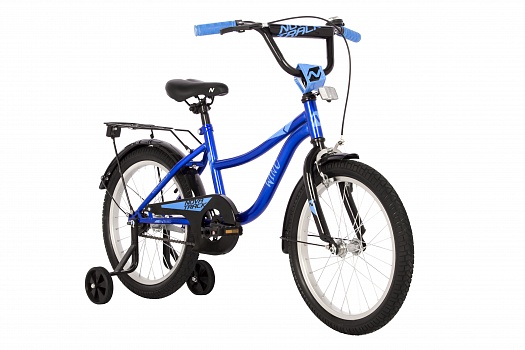(м) Велосипед детский NOVATRACK 18"183WIND.BL22 синий, защита цепи А-тип, пер.ручн, зад нож тормоз., фото
