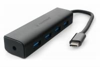 Хаб USB 3.1 Gembird UHB-C364 черный фото