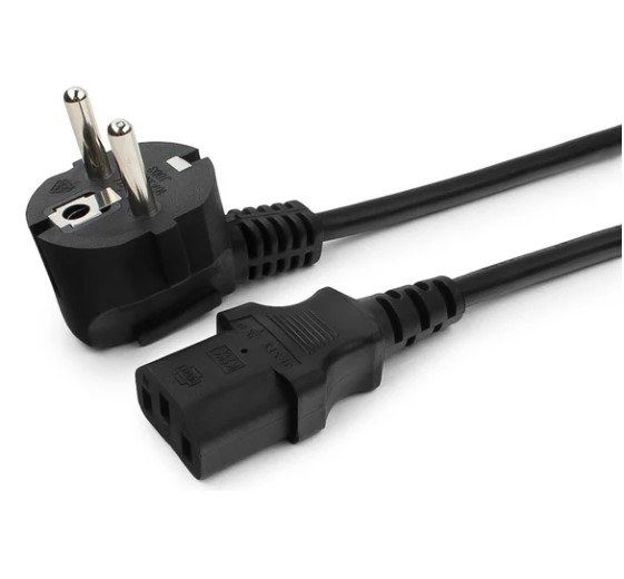 Кабель питания Cablexpert PC-186-10, Schuko-C13, 3x0.5мм2, 6A, с заземлением, 3м, черный, пакет фото
