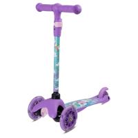 Самокат-кикборд CITY-RIDE CR-S4-05UVV телескопический руль металл, колеса PU 120/76 со светодиодами, фото