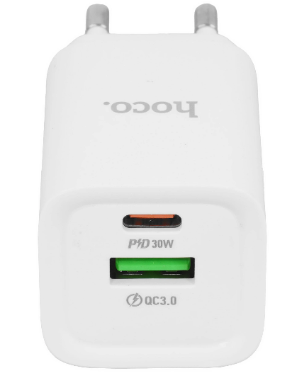 Зарядное устройство HOCO C149A 1USB+1Type-C 3.0A PD 30W+QC3.0 , White фото