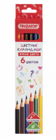 Карандаши цветные ПИФАГОР ЭКО "КЛАССИК", 6 цветов, шестигранные, 182047 фото
