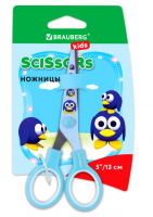Ножницы 130 мм с цветной печатью "Пингвины", голубые, закругленные, BRAUBERG KIDS, 232271 купить ЦИТ Ножницы 130 мм с цветной печатью "Пингвины", голубые, закругленные, BRAUBERG KIDS, 232271 фото