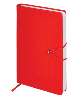 Ежедневник недатированный А5 138х213мм, BRAUBERG Braided, под кожу, гвоздик, 160л, красный, 116597 фото