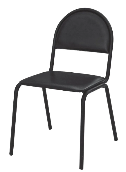 Стул для посетителей "Серна", черный каркас, кожзаменитель черный, СМ 7/22 К-01 Код 530258 фото