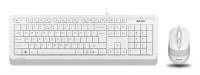 Клавиатура+мышь A4 Fstyler F1010 USB проводной белый  фото