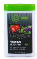 Салфетки Cactus CS-T1005 для планшетов и смартфонов малая туба 100шт влажных  фото