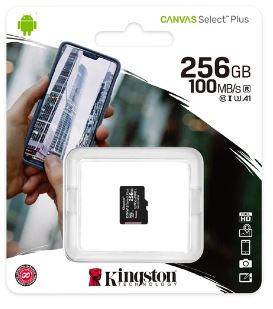 Карта памяти MicroSD 256GB Kingston Class 10 Canvas Select Plus A1 (100 Mb/s) (SDCS2/256GBSP) фото