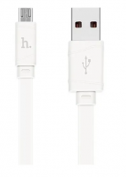 Кабель USB - MicroUSB HOCO X5 Bamboo 1м плоский белый (6957531040071) купить ЦИТ Кабель USB - MicroUSB HOCO X5 Bamboo 1м плоский белый (6957531040071) фото