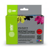Картридж струйный Cactus CS-CL511 CL-511 многоцветный (12мл) для Canon MP240/MP250/MP260/MP270/MP480 фото