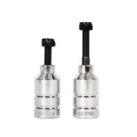 Пеги для трюкового самоката с осью, 22.2 мм, алюм., серебр., 2шт. Х99070 фото