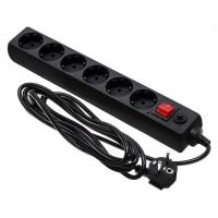 Сетевой фильтр Buro 600SH-3-B 3м (6 розеток) черный фото