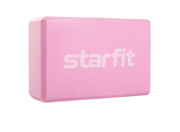 Блок для йоги STARFIT YB-200 EVA, 8 см, 115 гр, 22,5х15 см, розовый пастель фото
