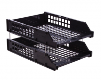 Лоток для бумаг горизонтальный СТАММ "Strong", набор 2шт., на метал. стержнях, черный купить ЦИТ Лоток для бумаг горизонтальный СТАММ "Strong", набор 2шт., на метал. стержнях, черный фото