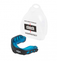 Капа одночелюстная Clinch Pro Triple Layer Mouthguard черно-синяя (размер Junior) фото