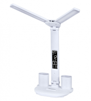 Лампа настольная SONNEN PT-203, органайзер, дисплей, 6 в 1, LED 7 Вт, белый, 238497 фото