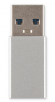 Адаптер Buro ver2.0 USB A(m) USB Type-C (f) (BU-USB2-AM-CF) серебристый фото