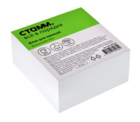 Блок для записей на склейке СТАММ, 9*9*4,5см, белый, белизна 65-70% Арт: БЗ-995010 фото