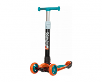 Самокат-кикборд NOVATRACK 120PROT.RAINBOW.BL22 с прозрачной платформой, подростковый, складной механ фото