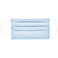 Маска медицинская, набор 50шт. одноразовая OfficeClean 3-х сл. с носовым фиксатором на резинках, пак фото
