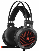 Игровые наушники с микрофоном A4 Bloody G530 черный/серый USB фото