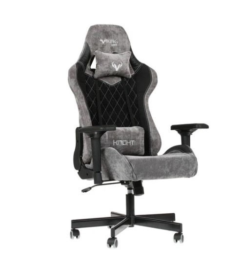 Кресло игровое Zombie VIKING 7 KNIGHT Fabric черный ткань/эко.кожа с подголов. крестов. металл VIKIN фото