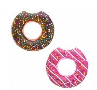 Надувной круг для плавания "Пончик" диаметр 107 см, от 12 лет, до 100 кг, АССОРТИ, BESTWAY, 36118 фото