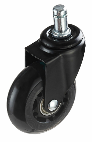 Колесо (ролики) BRABIX для кресла мягкие, резиновые d64мм, шток d11мм, в коробе,533087 фото