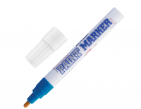 Маркер-краска лаковый (paint marker) MUNHWA, 4 мм, СИНИЙ, нитро-основа, алюминиевый корпус, PM-02 фото