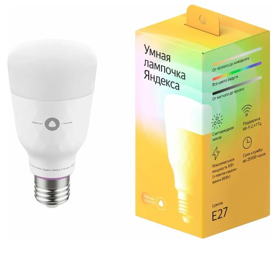 Умная LED-лампочка Яндекс E27 YNDX-00018 купить ЦИТ Умная LED-лампочка Яндекс E27 YNDX-00018 фото
