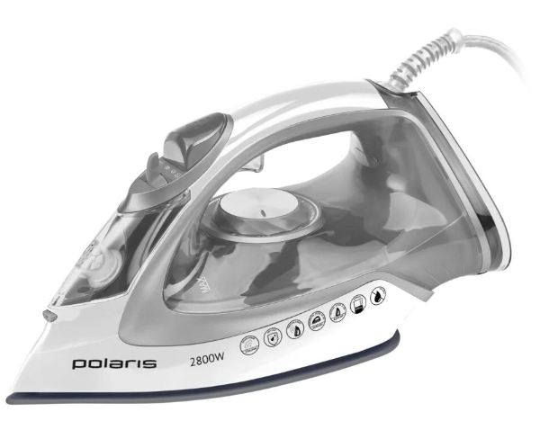 Утюг POLARIS PIR 2821AK, белый/серебристый фото