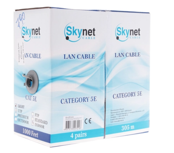 Кабель UTP 5E level медь 305м SkyNet CSL-UTP-4-CU фото