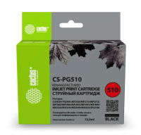 Картридж струйный Cactus CS-PG510 PG-510 черный (15мл) для Canon Pixma MP240/MP250/MP260/MP270/MP480 фото