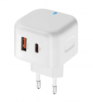 Сетевое зарядное устройство PERO TC10 USB-C 20W + USB-A +Type-C кабель белый ТС10CCWH фото