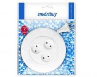 Удлинитель SMARTBUY SBE-10-3-03-W, 3 гнезда 3 метра (10А/2,2кВт) круглый белый фото