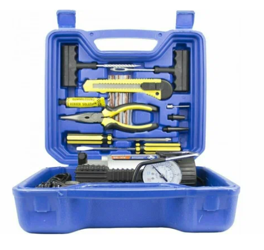 Авто-компрессор воздушный NOVA BRIGHT АК-35 пластик. кейс с инструментом 47639 фото