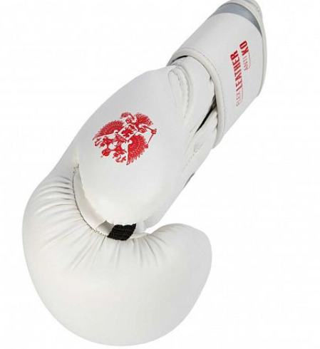 Перчатки боксерские Clinch Olimp бело-красные (вес 10 унций) C111 фото