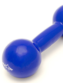 Гантель виниловая STARFIT DB-102 4 кг, темно-синяя (1 шт.) фото