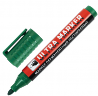 Маркер перманентный ULTRA MARKER, ЗЕЛЕНЫЙ, 3,5 мм с клипом, BRAUBERG, 152207 фото