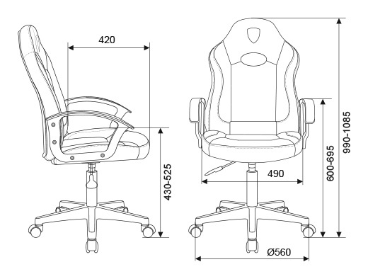 Кресло игровое Zombie 11LT черный эко.кожа/ткань крестов. пластик черный ZOMBIE 11LT BLACK  фото