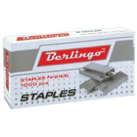 Скобы для степлера №24/6 (1000шт)  Berlingo, оцинкованные Арт: SH510 фото