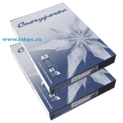 Бумага Снегурочка А-3, 500 л. 80г/м2 146% бел. фото