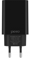 Сетевое зарядное устройство PERO TC02 2USB 2.1A черный ТС02BL2A фото