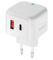 Сетевое зарядное устройство PERO TC10 USB-C 20W + USB-A Fast Charge белый ТС10WHPD фото