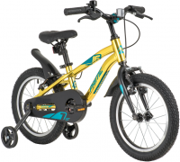 (м) Велосипед детский NOVATRACK 16"167APRIME1V.GGD20 алюм., золотой металлик, полная защита цепи, то фото