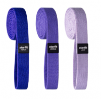 Эспандеры для кроссфита STARFIT ES-205 текстиль, фиолетовый, 3 шт. фото