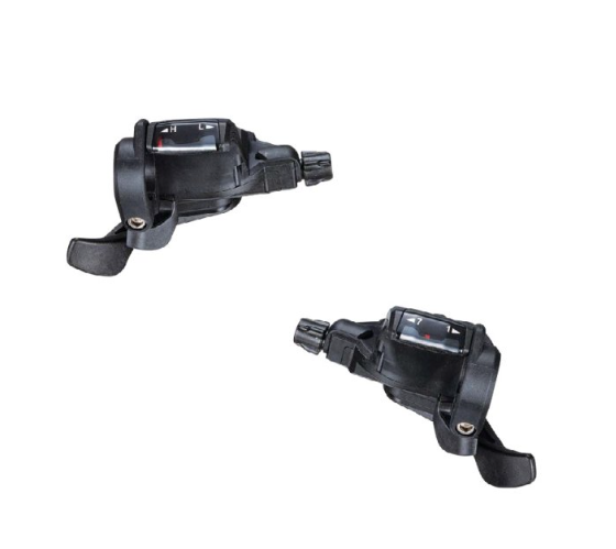 Шифтер MicroShift , TS38, левый, 2 скорости, индикатор, трос 1800мм, черный TS38-2-L2 фото