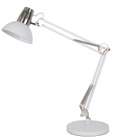 Лампа настольная CAMELION KD-431A C71 белый + хром (Светильник настольный BERLIN, 1х E27, 40Вт, 230В фото